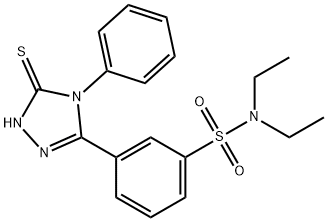 N,N-DIETHYL-3-(5-MERCAPTO-4-PHENYL-4H-[1,2,4]TRIAZOL-3-YL)-BENZENESULFONAMIDE Struktur