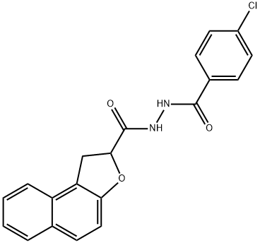 N'-(4-CHLOROBENZOYL)-1,2-DIHYDRONAPHTHO[2,1-B]FURAN-2-CARBOHYDRAZIDE Struktur