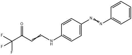 (E)-1,1,1-TRIFLUORO-4-(4-[(E)-2-PHENYLDIAZENYL]ANILINO)-3-BUTEN-2-ONE Struktur