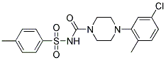 (4-(5-CHLORO-2-METHYLPHENYL)PIPERAZINYL)-N-((4-METHYLPHENYL)SULFONYL)FORMAMIDE