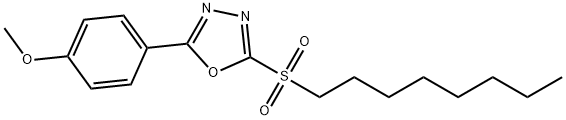 2-(4-METHOXYPHENYL)-5-(OCTYLSULFONYL)-1,3,4-OXADIAZOLE Struktur