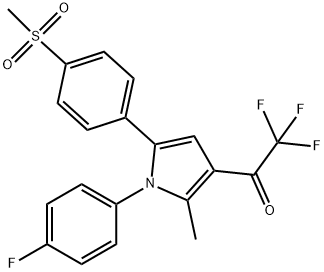 2,2,2-TRIFLUORO-1-(1-(4-FLUOROPHENYL)-2-METHYL-5-[4-(METHYLSULFONYL)PHENYL]-1H-PYRROL-3-YL)-1-ETHANONE Struktur