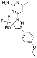 1-(2-AMINO-6-METHYLPYRIMIDIN-4-YL)-3-(4-ETHOXYPHENYL)-5-(TRIFLUOROMETHYL)-4,5-DIHYDRO-1H-PYRAZOL-5-OL Struktur