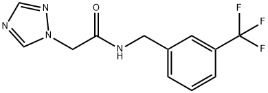 2-(1H-1,2,4-TRIAZOL-1-YL)-N-[3-(TRIFLUOROMETHYL)BENZYL]ACETAMIDE Struktur