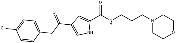 4-[2-(4-CHLOROPHENYL)ACETYL]-N-(3-MORPHOLINOPROPYL)-1H-PYRROLE-2-CARBOXAMIDE Struktur