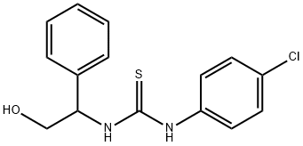 N-(4-CHLOROPHENYL)-N'-(2-HYDROXY-1-PHENYLETHYL)THIOUREA Struktur