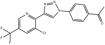 1-(4-(4-[3-CHLORO-5-(TRIFLUOROMETHYL)-2-PYRIDINYL]-1H-1,2,3-TRIAZOL-1-YL)PHENYL)-1-ETHANONE Struktur