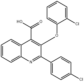 3-(2-CHLOROPHENOXY)-2-(4-CHLOROPHENYL)-4-QUINOLINECARBOXYLIC ACID Struktur