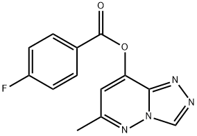 6-METHYL[1,2,4]TRIAZOLO[4,3-B]PYRIDAZIN-8-YL 4-FLUOROBENZENECARBOXYLATE Struktur