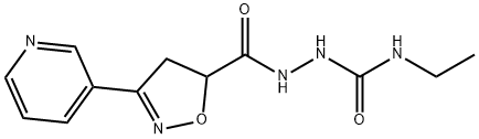 N-ETHYL-2-([3-(3-PYRIDINYL)-4,5-DIHYDRO-5-ISOXAZOLYL]CARBONYL)-1-HYDRAZINECARBOXAMIDE Struktur