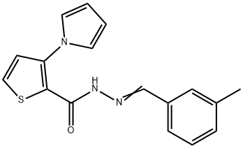 N'-[(Z)-(3-METHYLPHENYL)METHYLIDENE]-3-(1H-PYRROL-1-YL)-2-THIOPHENECARBOHYDRAZIDE Struktur