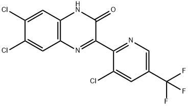 6,7-DICHLORO-3-[3-CHLORO-5-(TRIFLUOROMETHYL)-2-PYRIDINYL]-2-QUINOXALINOL Struktur