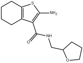 2-AMINO-4,5,6,7-TETRAHYDRO-BENZO[B]THIOPHENE-3-CARBOXYLIC ACID (TETRAHYDRO-FURAN-2-YLMETHYL)-AMIDE Struktur