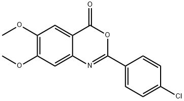 2-(4-CHLOROPHENYL)-6,7-DIMETHOXY-4H-3,1-BENZOXAZIN-4-ONE Struktur