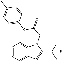 4-METHYLPHENYL 2-[2-(TRIFLUOROMETHYL)-1H-1,3-BENZIMIDAZOL-1-YL]ACETATE Struktur