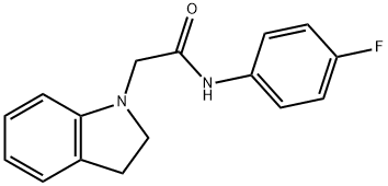 N-(4-FLUOROPHENYL)-2-INDOLINYLETHANAMIDE Struktur