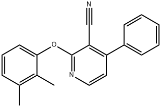 2-(2,3-DIMETHYLPHENOXY)-4-PHENYLNICOTINONITRILE Struktur