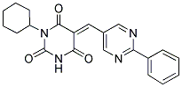 (5E)-1-CYCLOHEXYL-5-[(2-PHENYLPYRIMIDIN-5-YL)METHYLENE]PYRIMIDINE-2,4,6(1H,3H,5H)-TRIONE Struktur