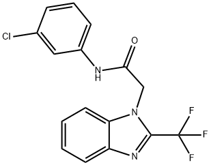 N-(3-CHLOROPHENYL)-2-[2-(TRIFLUOROMETHYL)-1H-1,3-BENZIMIDAZOL-1-YL]ACETAMIDE Struktur