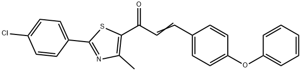 (E)-1-[2-(4-CHLOROPHENYL)-4-METHYL-1,3-THIAZOL-5-YL]-3-(4-PHENOXYPHENYL)-2-PROPEN-1-ONE Struktur