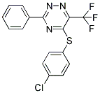 4-CHLOROPHENYL 3-PHENYL-6-(TRIFLUOROMETHYL)-1,2,4-TRIAZIN-5-YL SULFIDE Struktur