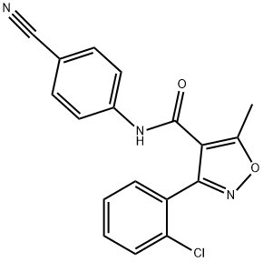 (3-(2-CHLOROPHENYL)-5-METHYLISOXAZOL-4-YL)-N-(4-NITRILOPHENYL)FORMAMIDE Struktur