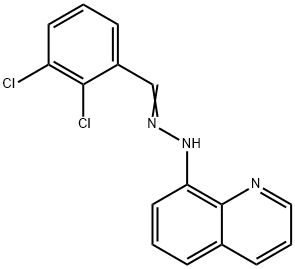 2,3-DICHLOROBENZENECARBALDEHYDE N-(8-QUINOLINYL)HYDRAZONE Struktur