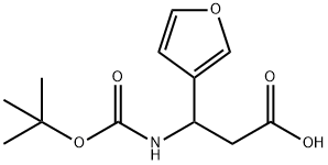 3-TERT-BUTOXYCARBONYLAMINO-3-FURAN-3-YL-PROPIONIC ACID Struktur