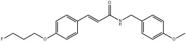 (E)-3-[4-(3-FLUOROPROPOXY)PHENYL]-N-(4-METHOXYBENZYL)-2-PROPENAMIDE Struktur