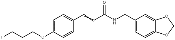 (E)-N-(1,3-BENZODIOXOL-5-YLMETHYL)-3-[4-(3-FLUOROPROPOXY)PHENYL]-2-PROPENAMIDE Struktur