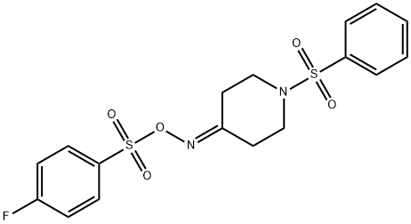 4-(([(4-FLUOROPHENYL)SULFONYL]OXY)IMINO)-1-(PHENYLSULFONYL)PIPERIDINE Struktur