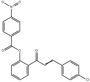 2-[3-(4-CHLOROPHENYL)ACRYLOYL]PHENYL 4-NITROBENZENECARBOXYLATE Struktur