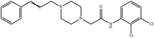 N-(2,3-DICHLOROPHENYL)-2-[4-(3-PHENYL-2-PROPENYL)PIPERAZINO]ACETAMIDE Struktur