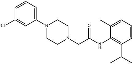 2-[4-(3-CHLOROPHENYL)PIPERAZINO]-N-(2-ISOPROPYL-6-METHYLPHENYL)ACETAMIDE Struktur