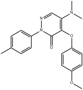 5-(DIMETHYLAMINO)-4-(4-METHOXYPHENOXY)-2-(4-METHYLPHENYL)-3(2H)-PYRIDAZINONE Struktur