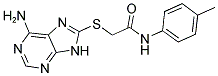 2-[(6-AMINO-9H-PURIN-8-YL)THIO]-N-(4-METHYLPHENYL)ACETAMIDE Struktur