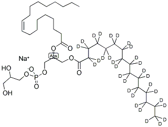 1-PALMITOYL(D31)-2-OLEOYL-SN-GLYCERO-3-[PHOSPHO-RAC-(1-GLYCEROL)] (SODIUM SALT) Struktur