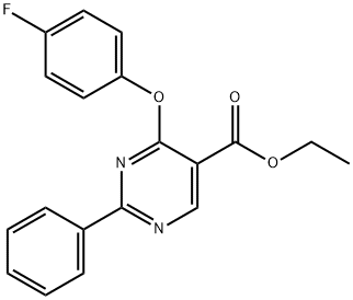 ETHYL 4-(4-FLUOROPHENOXY)-2-PHENYL-5-PYRIMIDINECARBOXYLATE Struktur