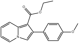 ETHYL 2-(4-METHOXYPHENYL)-1-INDOLIZINECARBOXYLATE Struktur