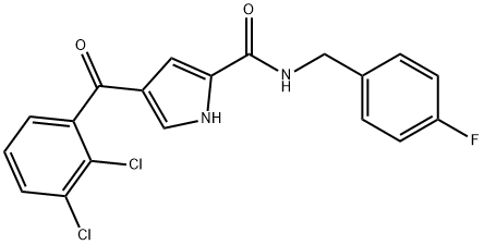 4-(2,3-DICHLOROBENZOYL)-N-(4-FLUOROBENZYL)-1H-PYRROLE-2-CARBOXAMIDE Struktur