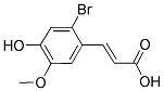 2-BROMO-4-HYDROXY-5-METHOXYCINNAMIC ACID Struktur