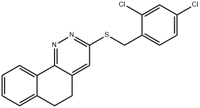 2,4-DICHLOROBENZYL 5,6-DIHYDROBENZO[H]CINNOLIN-3-YL SULFIDE Struktur