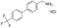 (4-[4-(TRIFLUOROMETHYL)PHENYL]PHENYL)METHYLAMINEHYDROCHLORIDE Struktur