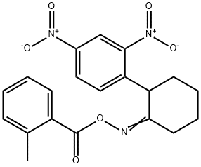 1-(2-([(2-METHYLBENZOYL)OXY]IMINO)CYCLOHEXYL)-2,4-DINITROBENZENE Struktur