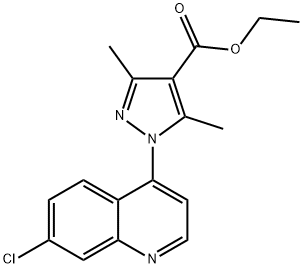 ETHYL 1-(7-CHLORO-4-QUINOLINYL)-3,5-DIMETHYL-1H-PYRAZOLE-4-CARBOXYLATE Struktur