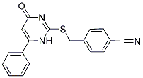 4-([(4-OXO-6-PHENYL-1,4-DIHYDROPYRIMIDIN-2-YL)THIO]METHYL)BENZONITRILE Struktur