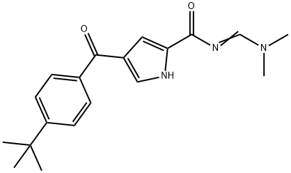 4-[4-(TERT-BUTYL)BENZOYL]-N-[(E)-(DIMETHYLAMINO)METHYLIDENE]-1H-PYRROLE-2-CARBOXAMIDE Struktur