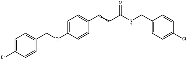 (E)-3-(4-[(4-BROMOBENZYL)OXY]PHENYL)-N-(4-CHLOROBENZYL)-2-PROPENAMIDE Struktur