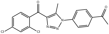 1-(4-[4-(2,4-DICHLOROBENZOYL)-5-METHYL-1H-1,2,3-TRIAZOL-1-YL]PHENYL)-1-ETHANONE Struktur