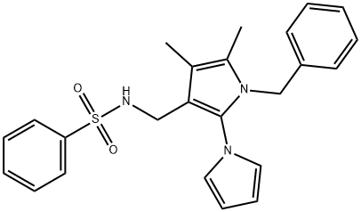 N-([1-BENZYL-4,5-DIMETHYL-2-(1H-PYROL-1-YL)-1H-PYROL-3-YL]METHYL)BENZENE SULPHONAMIDE Struktur